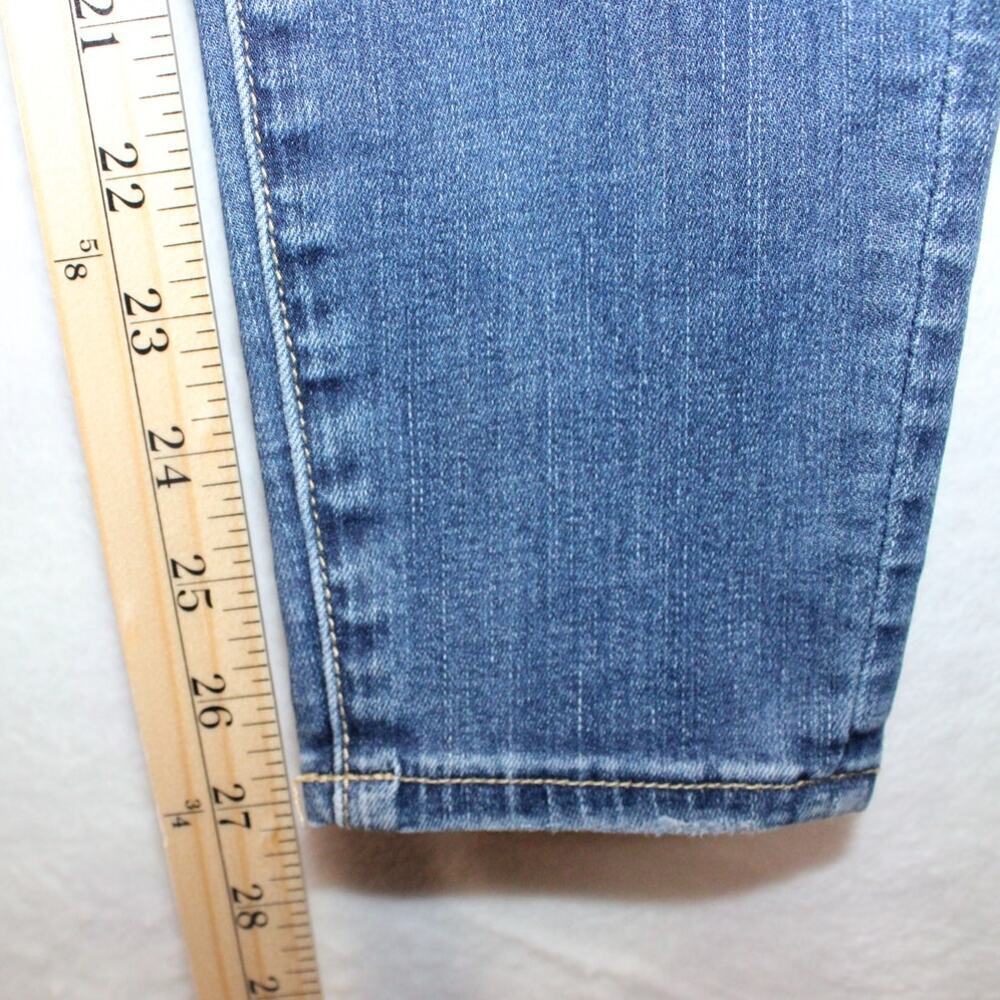 American Eagle Women's Curvy Super Hi-Rise Jegging Jeans 6 Distressed Ripped - Picture 7 of 11